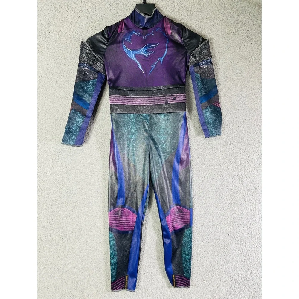 Disney Descendants 3 Mal Costume Jumpsuit Kids Size S/P (4-6X) Halloween - Picture 4 of 11